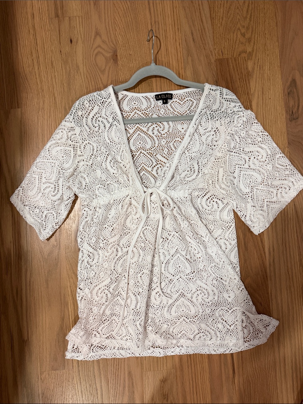 White Crochet Swim Coverup